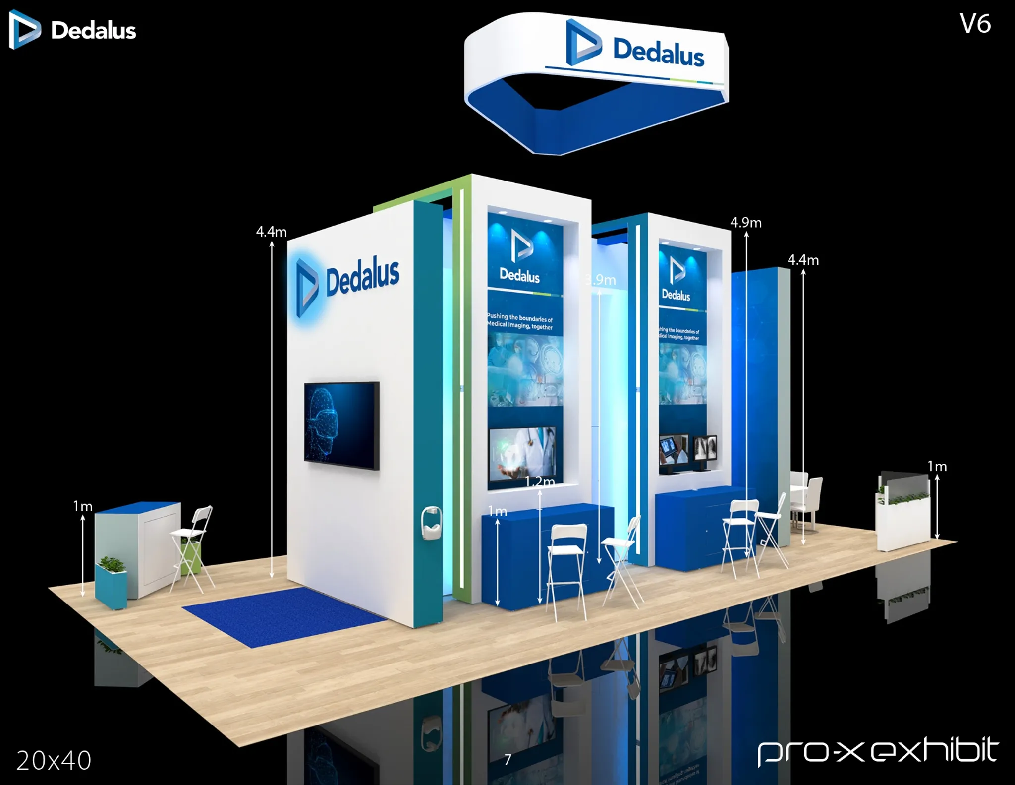 20x40 Île booth design by Pro-X Exhibits